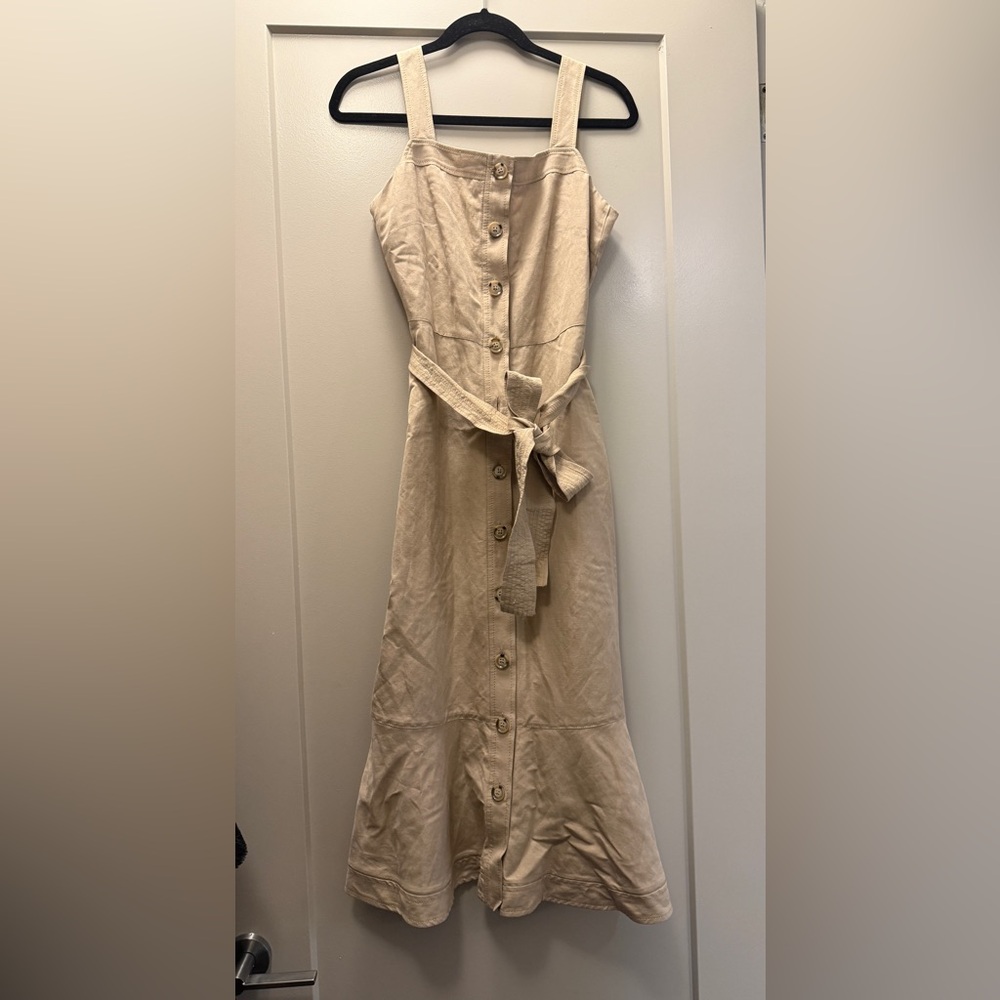 Banana Republic Belted Linen Midi Dress